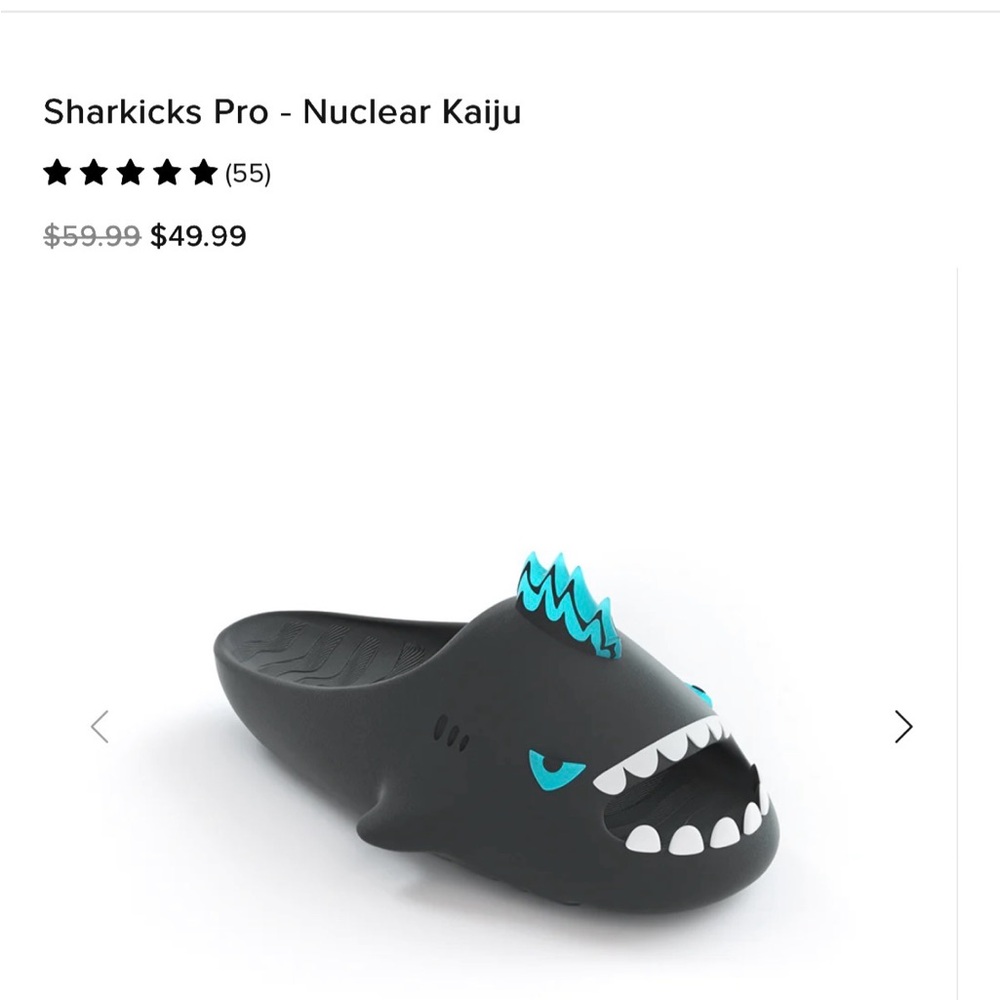 Helloslippers Nuclear Kaiju Sharkick Pro Slides